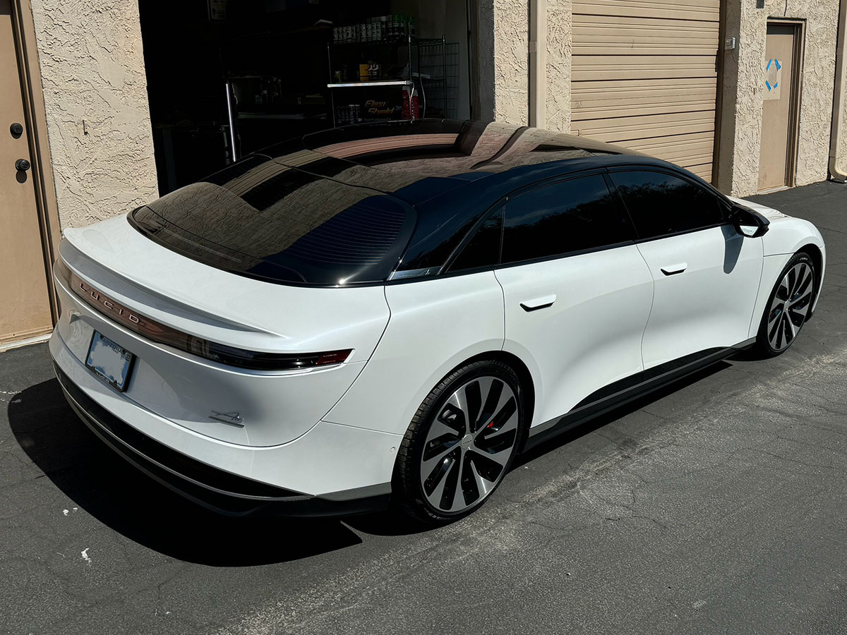 2024 Lucid Air GT with Flexishield Pitch Black PPF top half